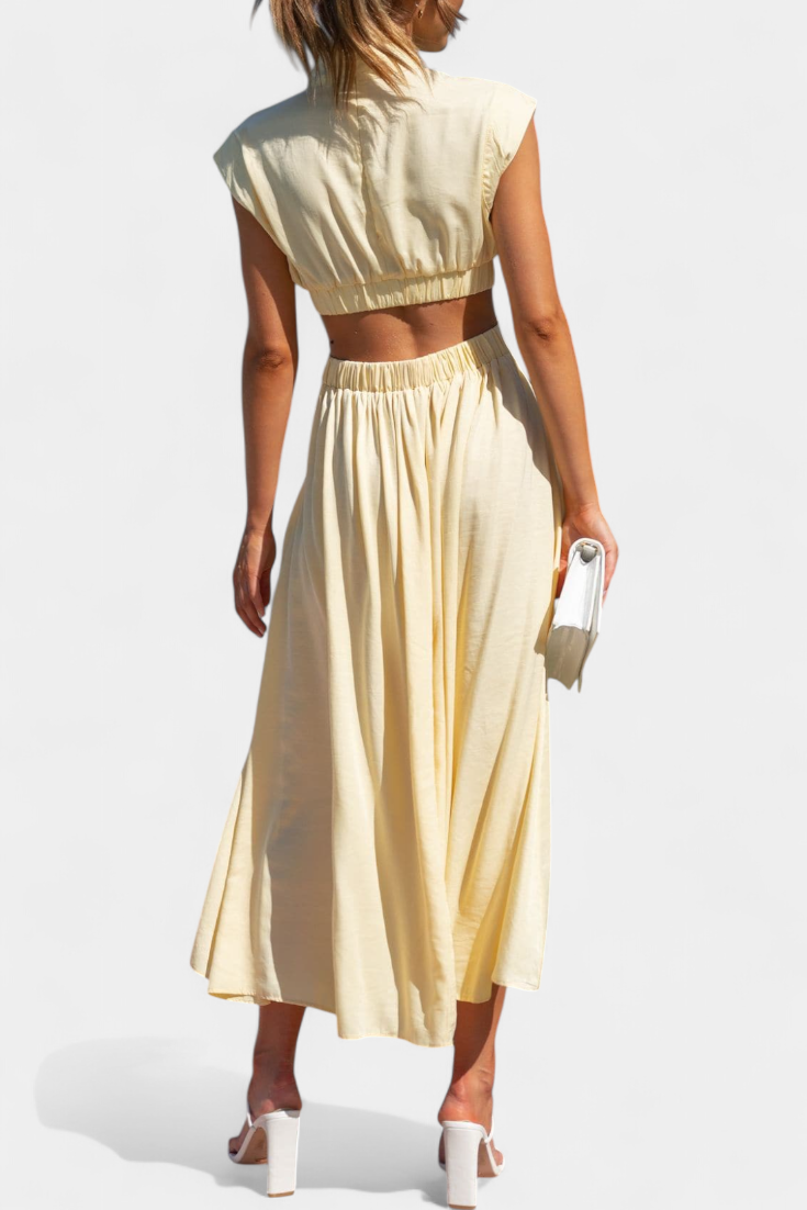 Jocelyn Conjunto de Vestido con Abertura Lateral
