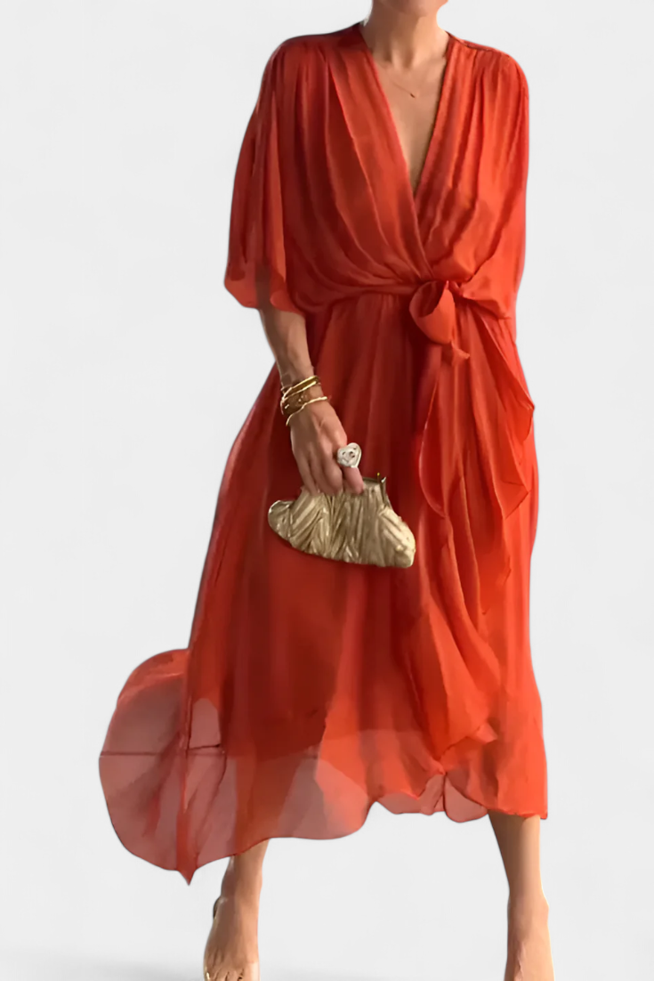 Luisa - Vestido Flowy con Escote en V