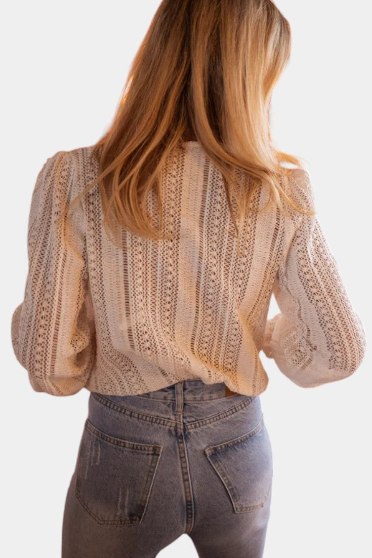 Elisa - Blusa de Encaje de Crochet