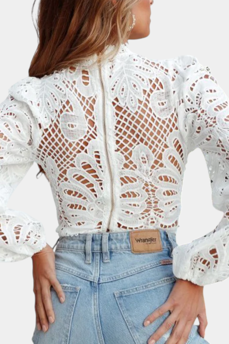 Blanca - Blusa de Encaje cropped