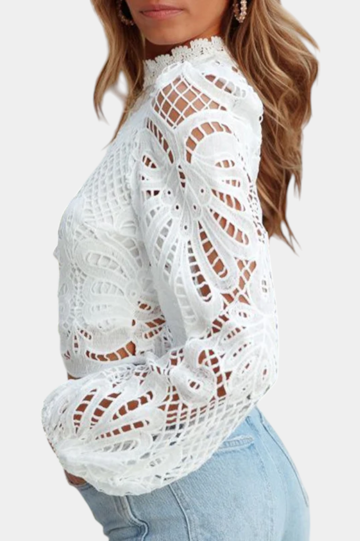 Blanca - Blusa de Encaje cropped