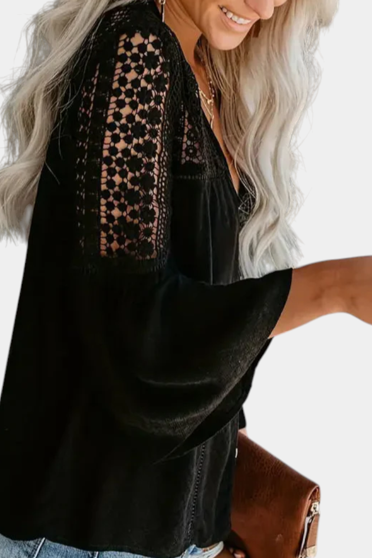 Solana - Blusa de Encaje Sunwoven