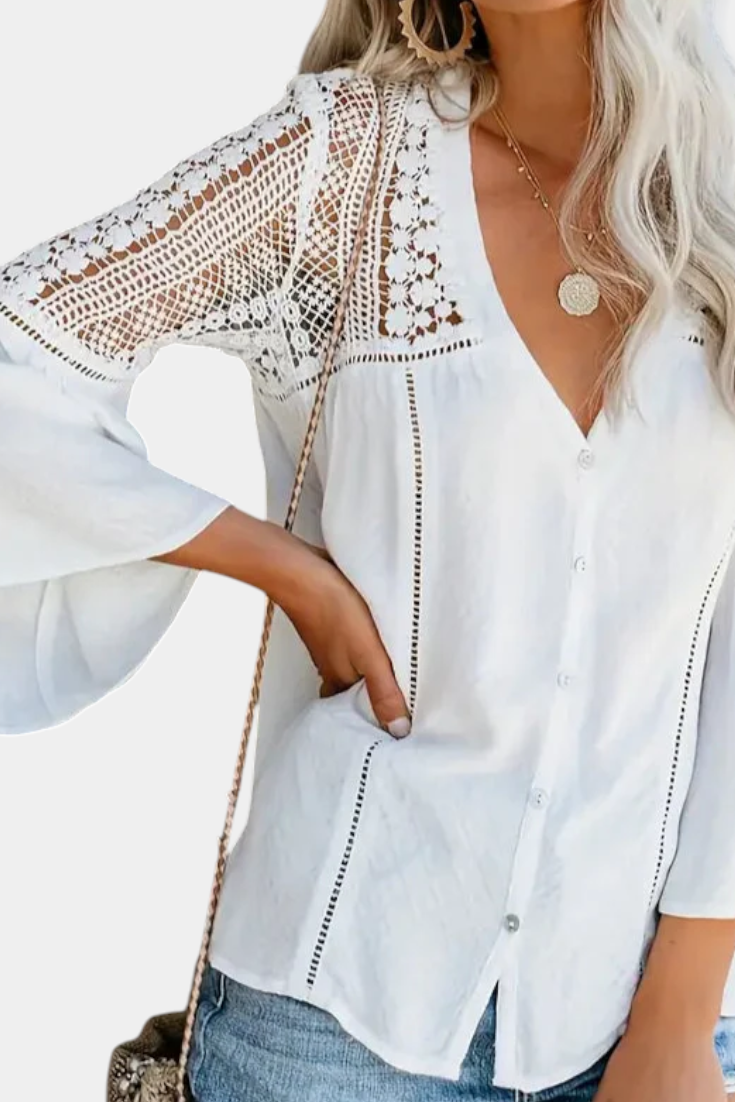 Solana - Blusa de Encaje Sunwoven