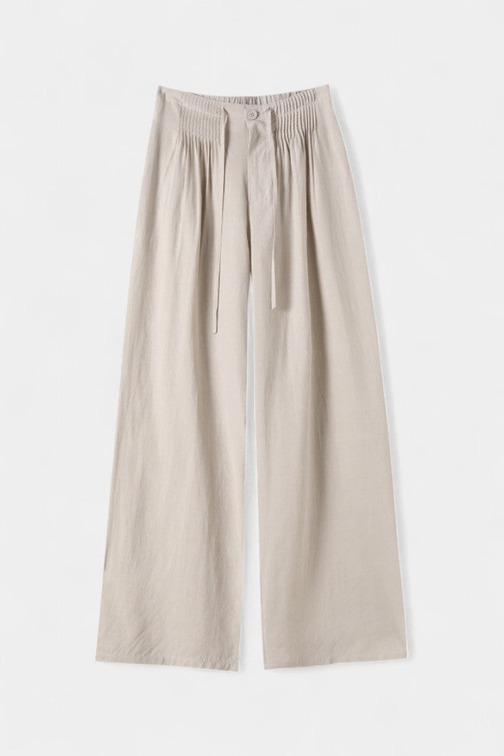 Ilyana - Pantalones de Cintura Alta y Pierna Ancha