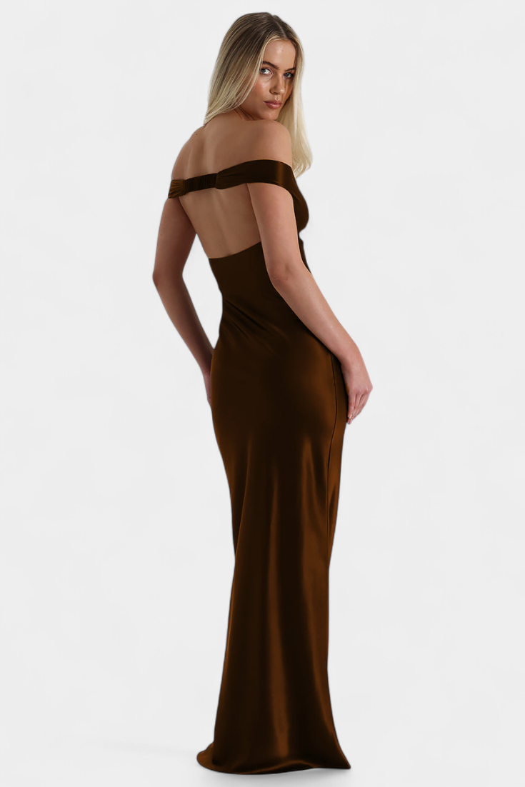 Blerina - Vestido de Cola de Pez Sin Mangas