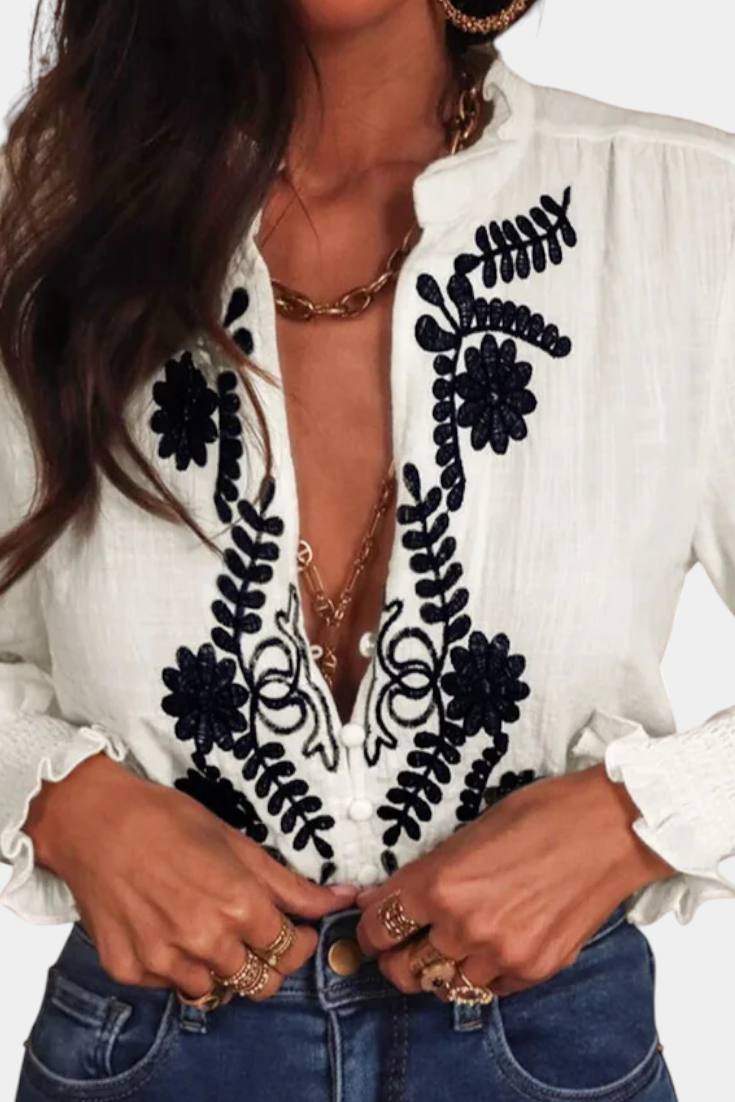Cristina - Blusa Sahara Petals