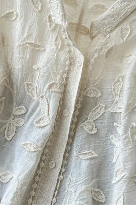 Amanda - Camisa de Encaje Bordado