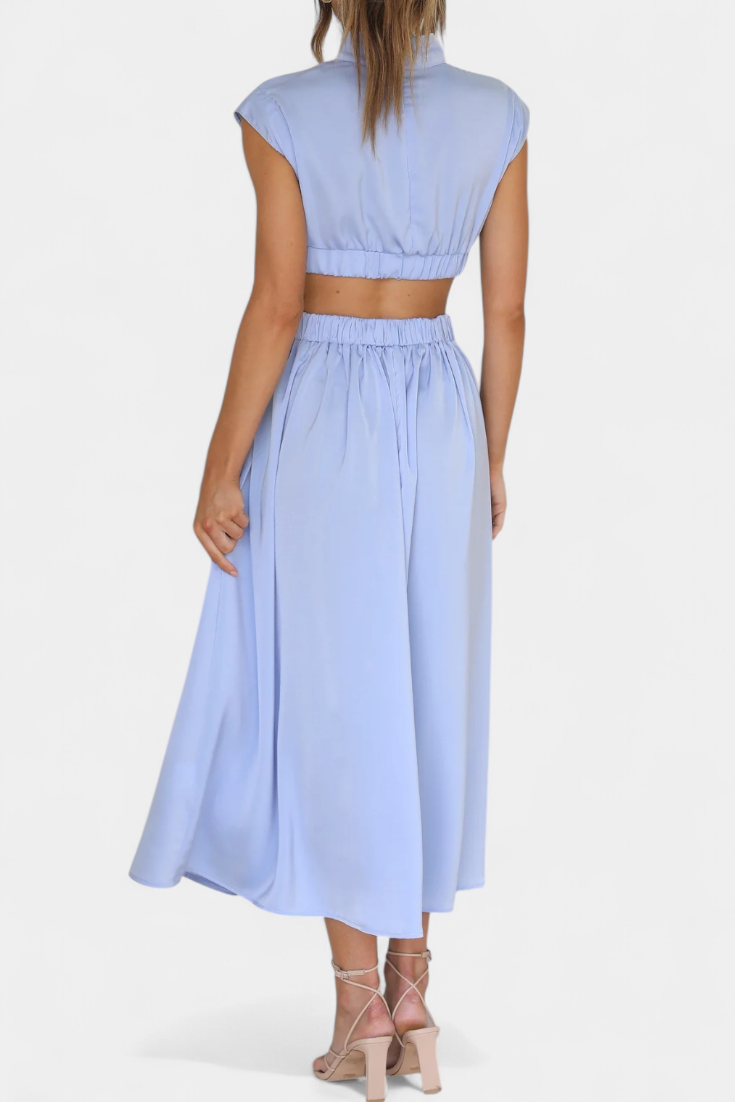 Jocelyn Conjunto de Vestido con Abertura Lateral