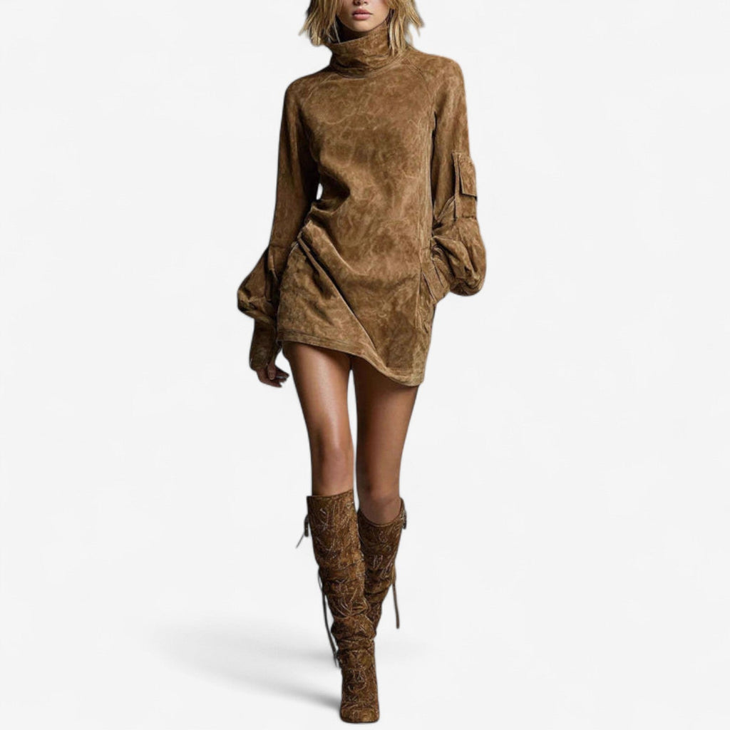 Tania Minivestido de Cuello Alto